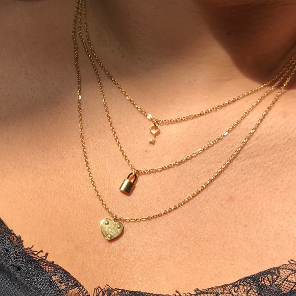 Jewelry - 🔐 Lock and Key Heart Layered Necklace